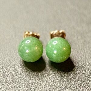 vtg Aventurine Post Earrings